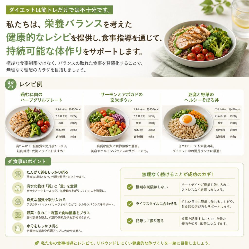 健康的なレシピで内側からサポート