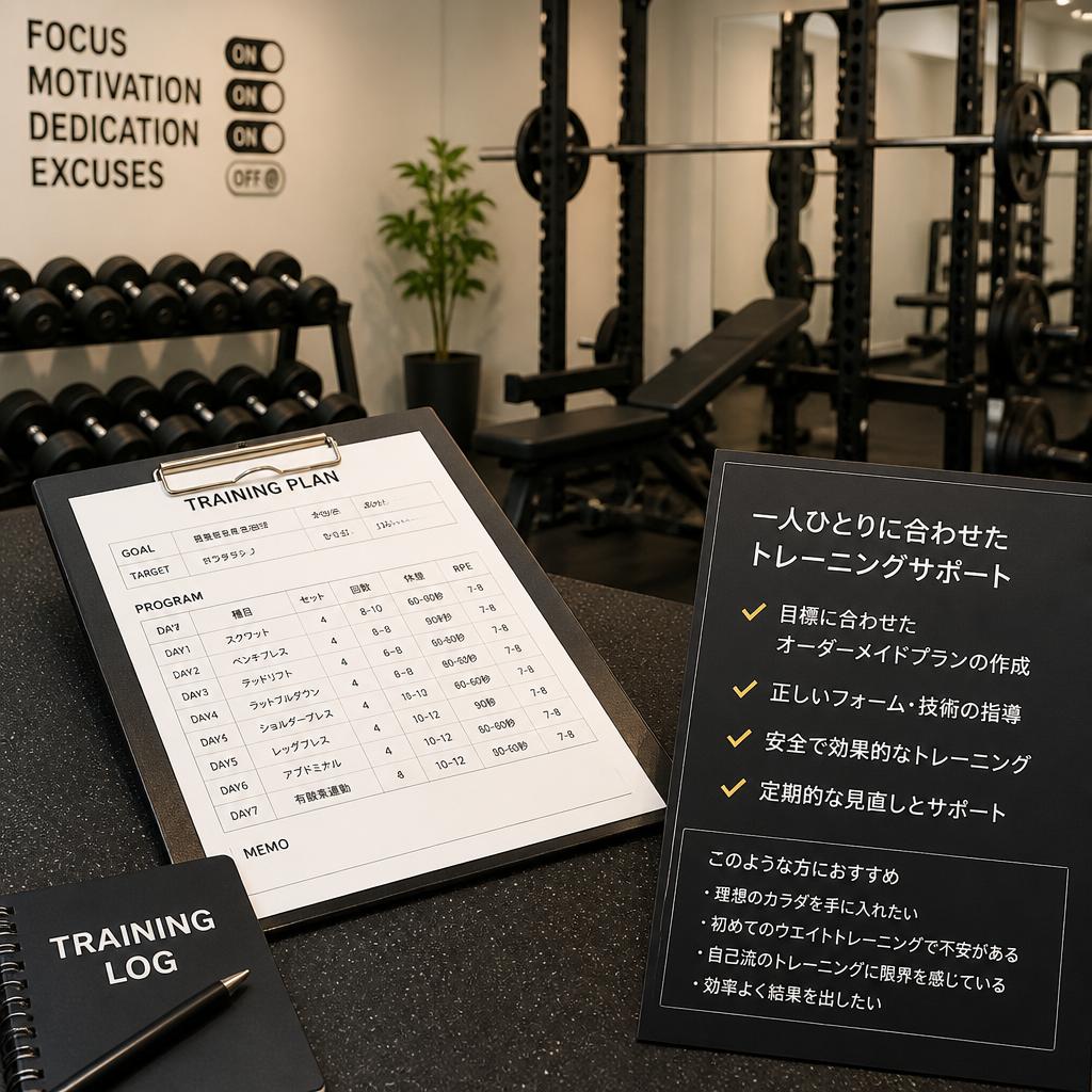 専門のトレーナーがあなたをサポート