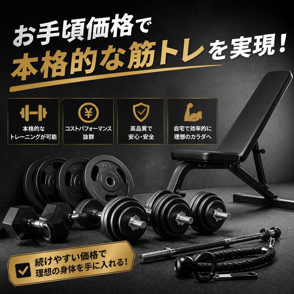 お手頃価格で本格的な筋トレを実現！