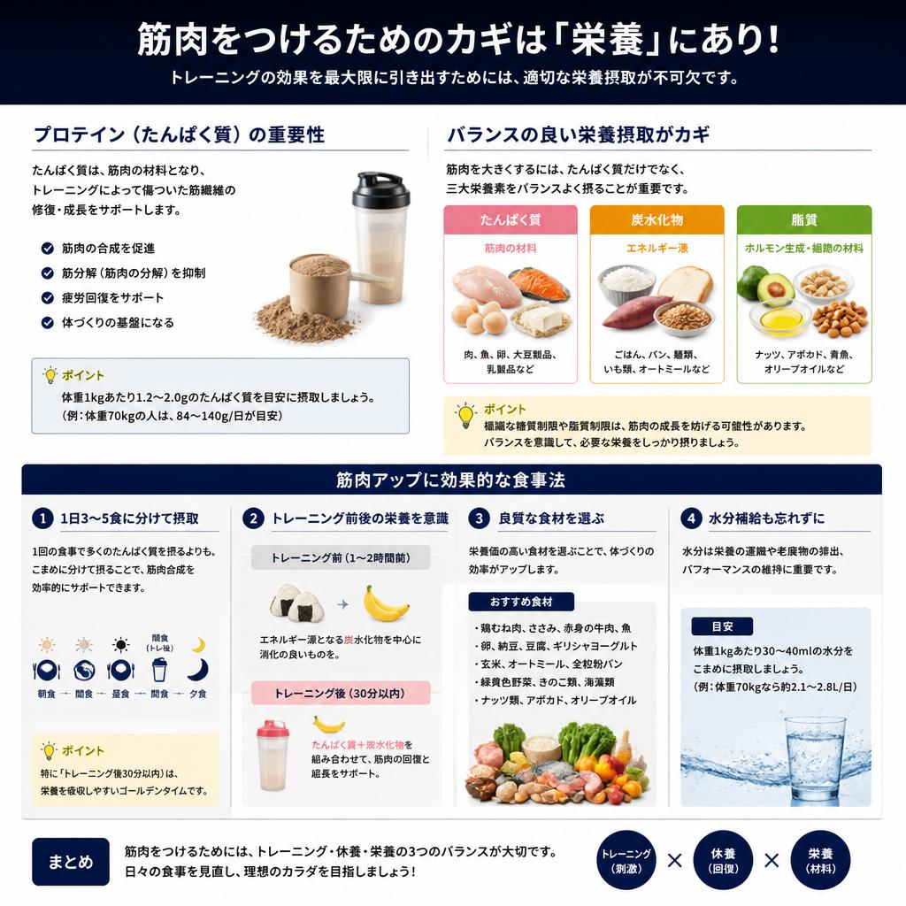 筋肉を増やすための食事法